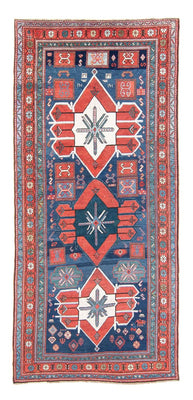 Tapis de couloir Tapis persan - Nomadic - 380 x 170 cm - bleu foncé