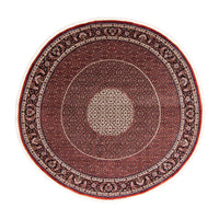 Tapis persan - Bidjar ronde  - 247 x 247 cm - rouge foncé