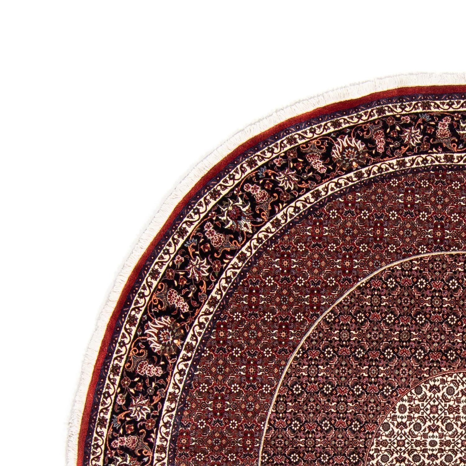 Tapis persan - Bidjar ronde  - 247 x 247 cm - rouge foncé