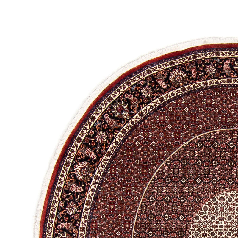 Tapis persan - Bidjar ronde  - 247 x 247 cm - rouge foncé