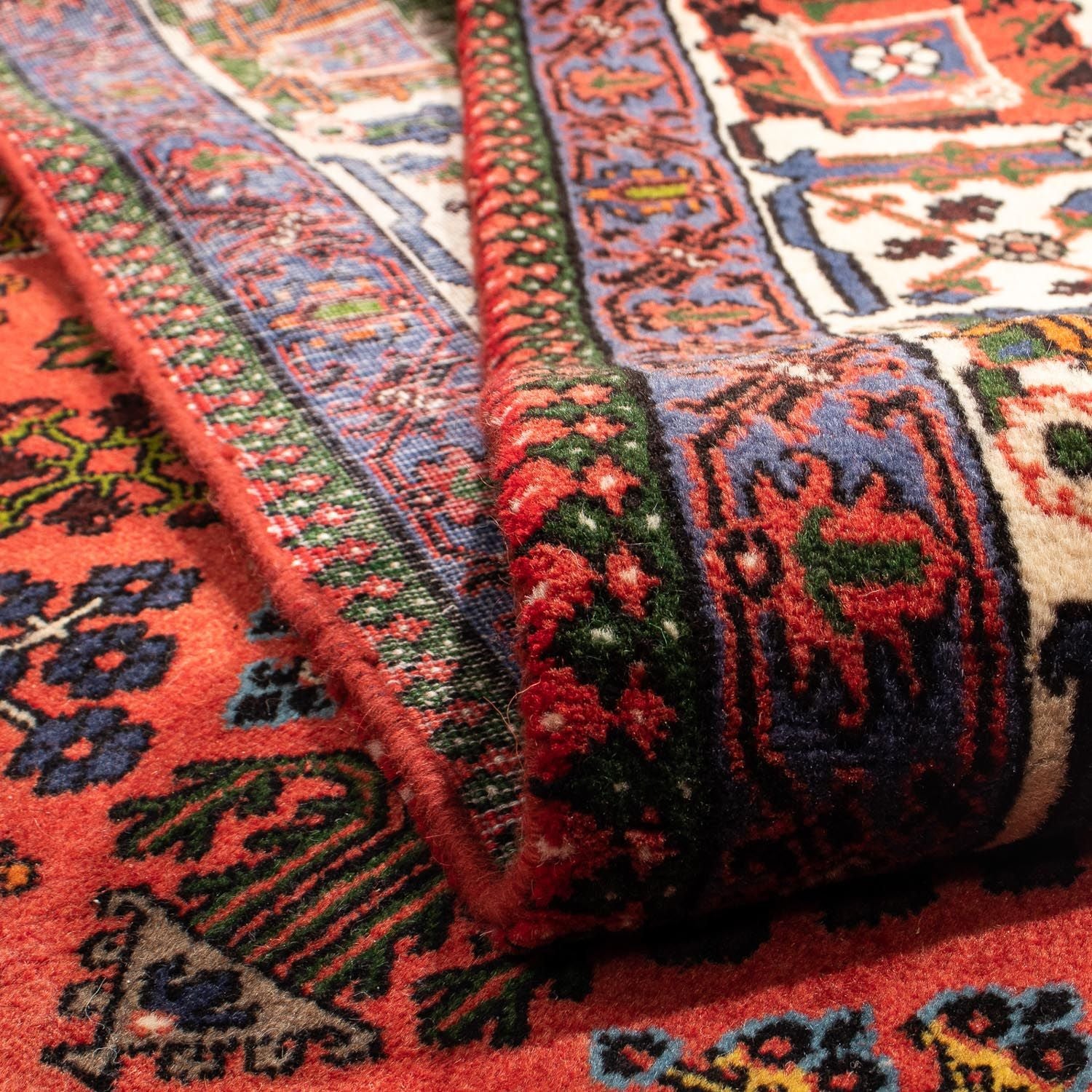 Tapis persan - Nomadic - 302 x 210 cm - rouge foncé