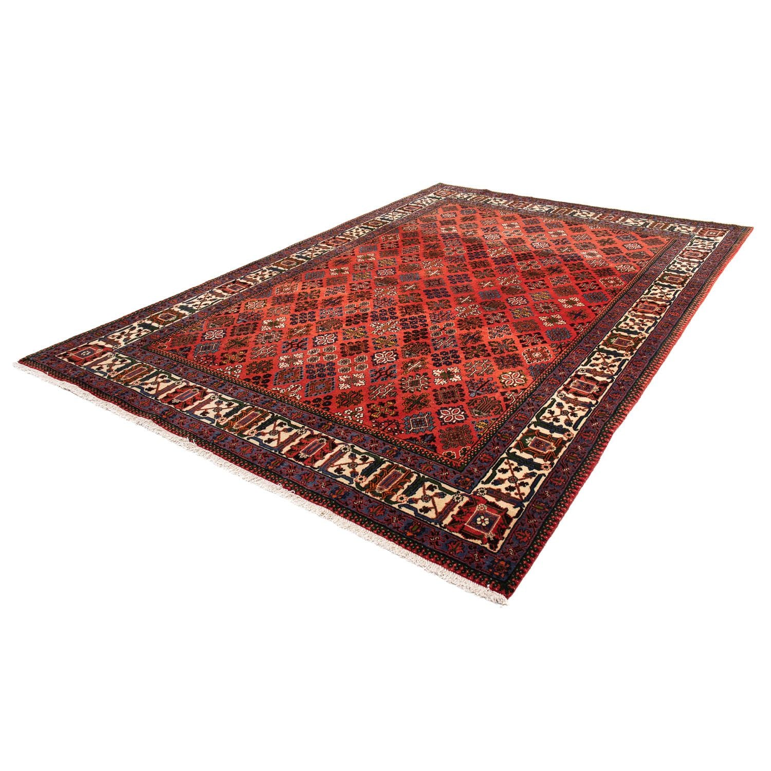 Tapis persan - Nomadic - 302 x 210 cm - rouge foncé