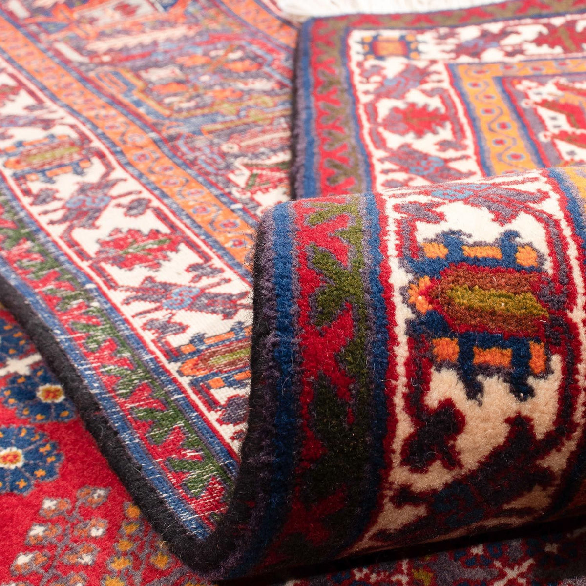 Tapis persan - Nomadic - 370 x 260 cm - rouge foncé