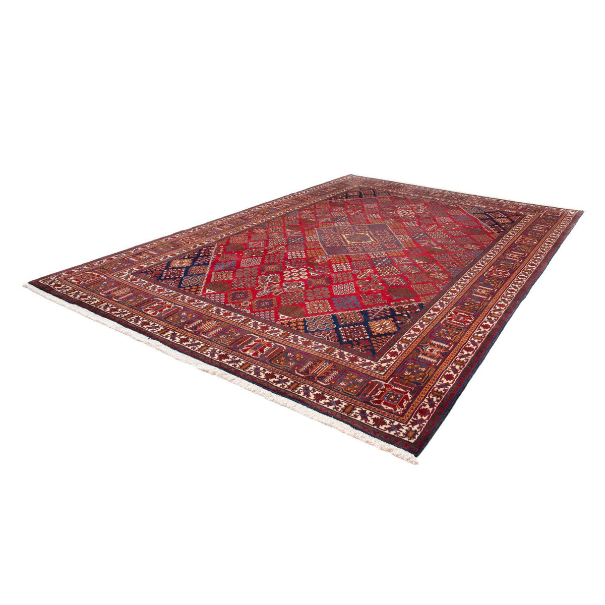 Tapis persan - Nomadic - 370 x 260 cm - rouge foncé