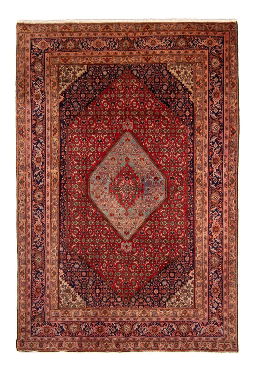 Tapis persan - Bidjar - 332 x 228 cm - rouge foncé