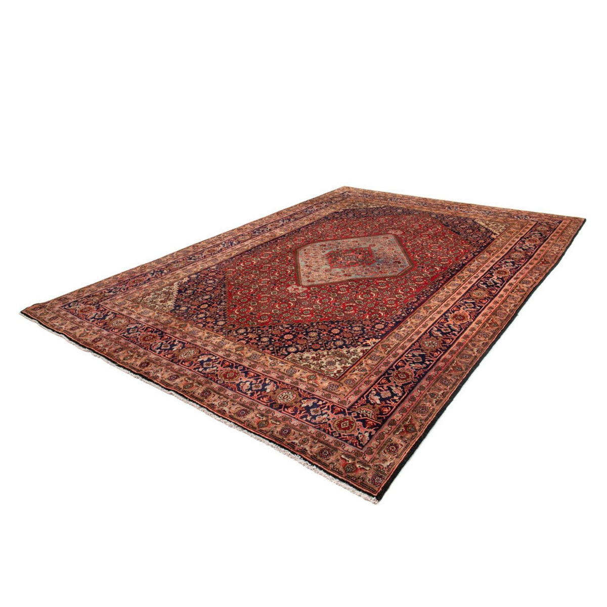 Tapis persan - Bidjar - 332 x 228 cm - rouge foncé