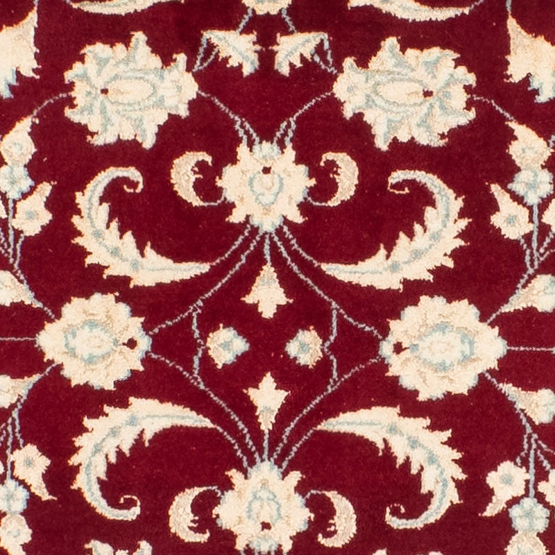 Tapis de couloir Tapis persan - Nain - 382 x 83 cm - rouge foncé