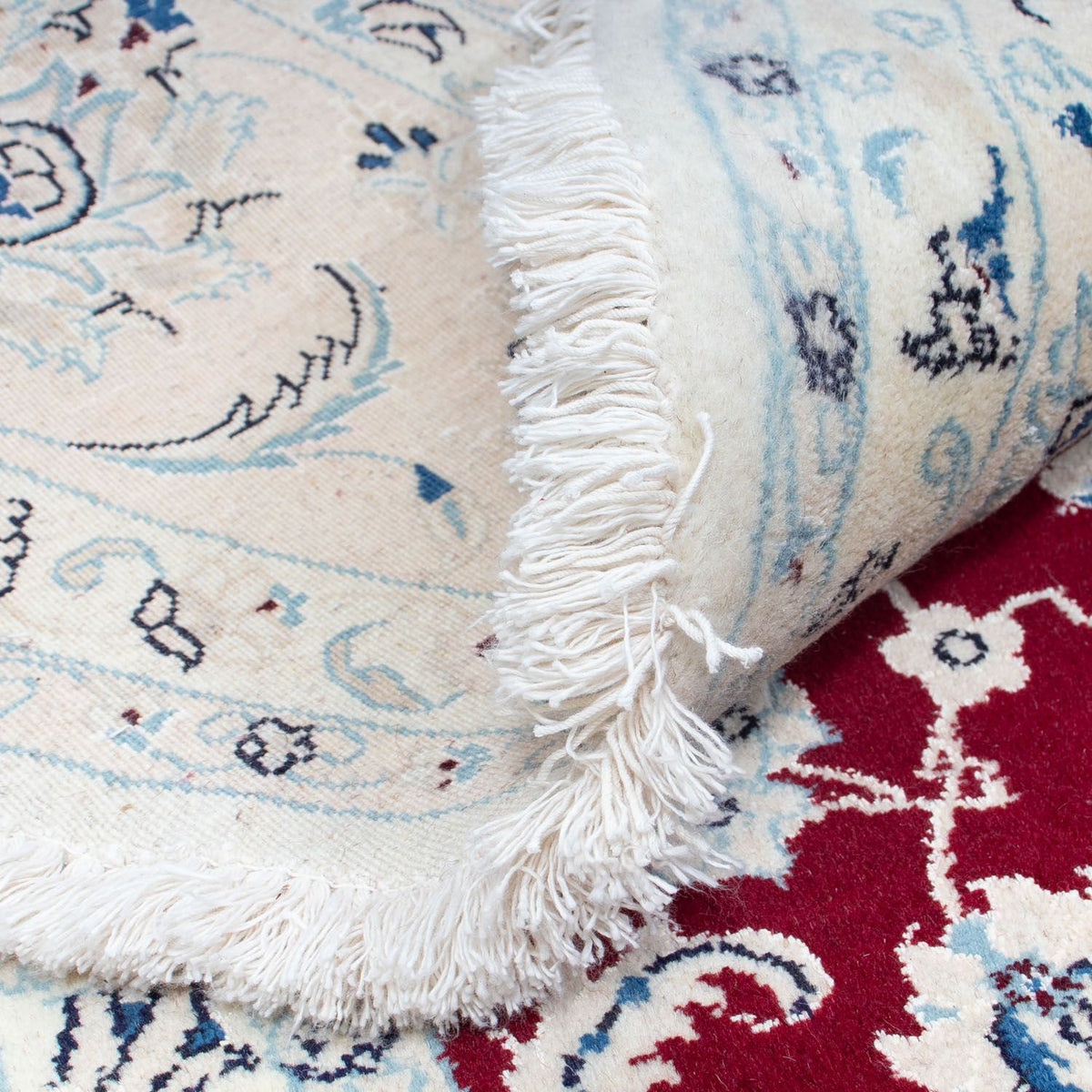 Tapis persan - Nain ronde  - 300 x 300 cm - rouge foncé