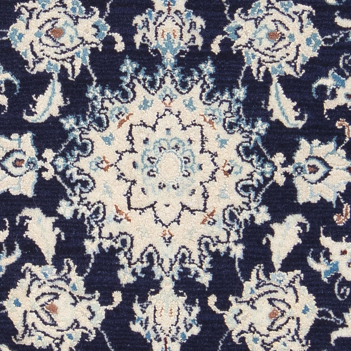 Tapis persan - Nain - 85 x 55 cm - bleu foncé