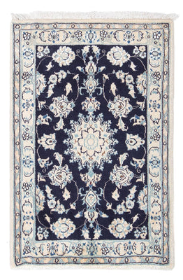 Tapis persan - Nain - 85 x 55 cm - bleu foncé