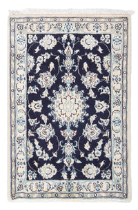 Tapis persan - Nain - 85 x 55 cm - bleu foncé