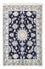 Tapis persan - Nain - 85 x 55 cm - bleu foncé