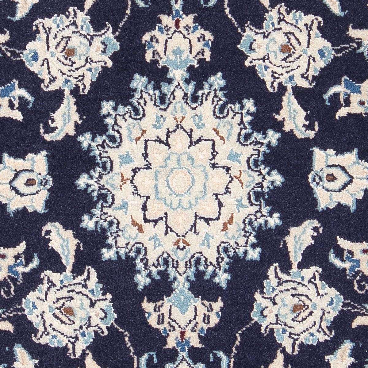 Tapis persan - Nain - 85 x 55 cm - bleu foncé