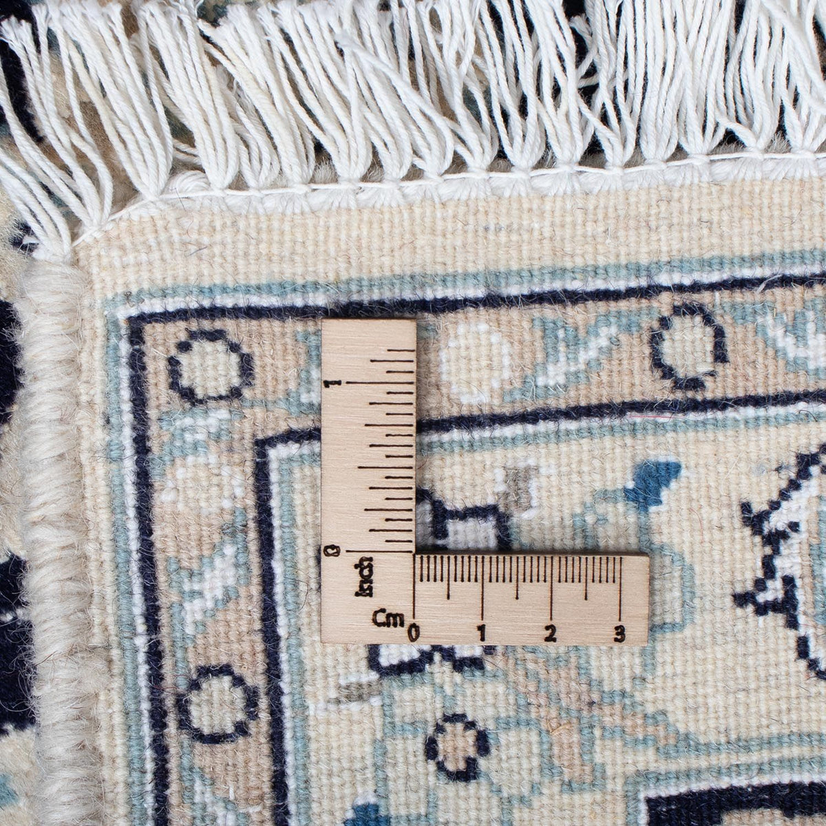 Tapis persan - Nain - 85 x 55 cm - bleu foncé