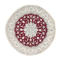 Tapis persan - Nain ronde  - 250 x 250 cm - rouge foncé
