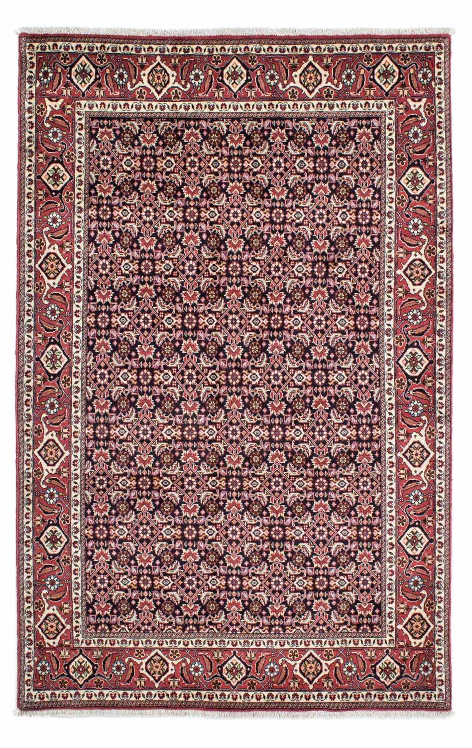 Tapis persan - Bidjar - 220 x 136 cm - bleu foncé