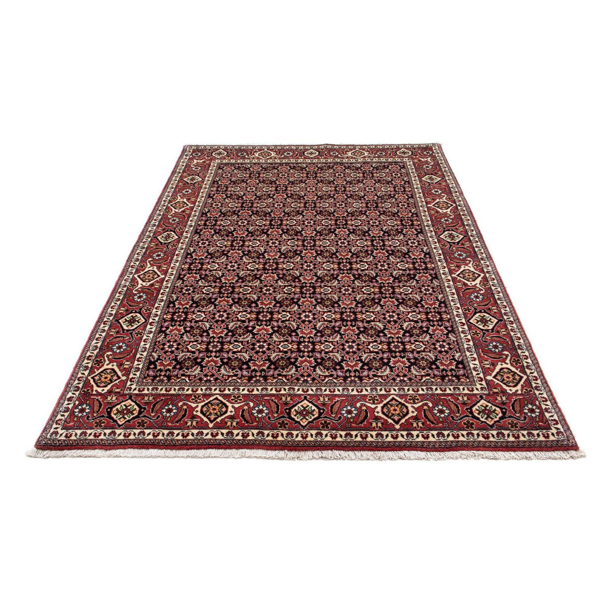 Tapis persan - Bidjar - 220 x 136 cm - bleu foncé