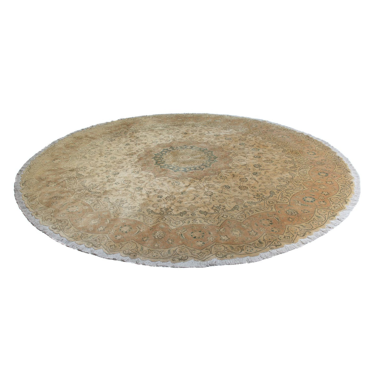 Tapis persan - Tabriz ronde  - 290 x 290 cm - beige