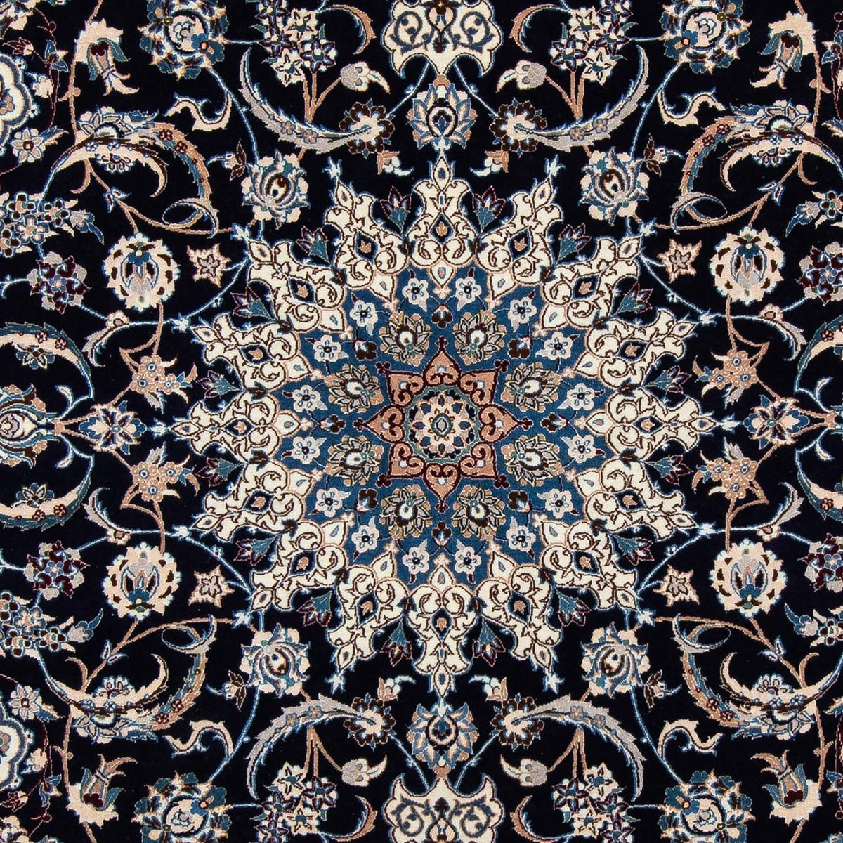 Tapis persan - Nain - Royal - 302 x 203 cm - noir
