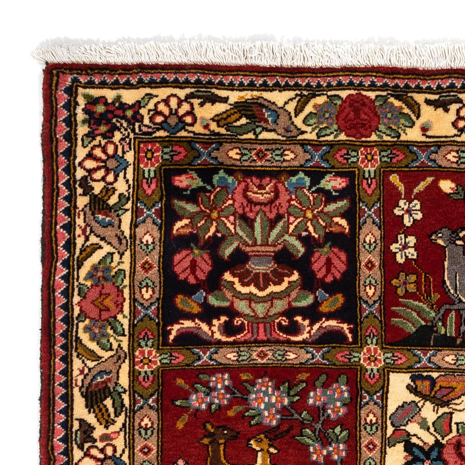 Tapis persan - Nomadic - 164 x 111 cm - rouge foncé