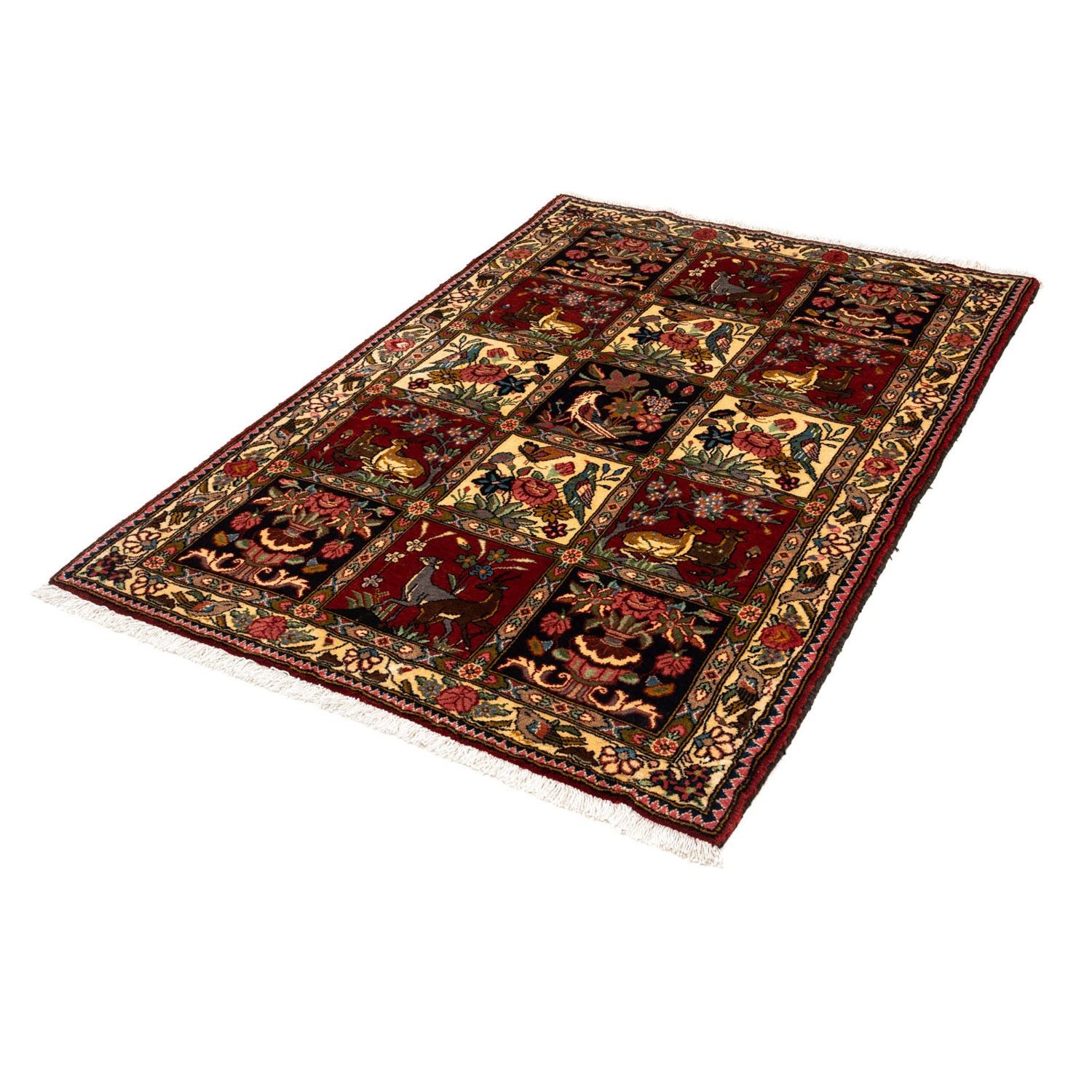 Tapis persan - Nomadic - 164 x 111 cm - rouge foncé