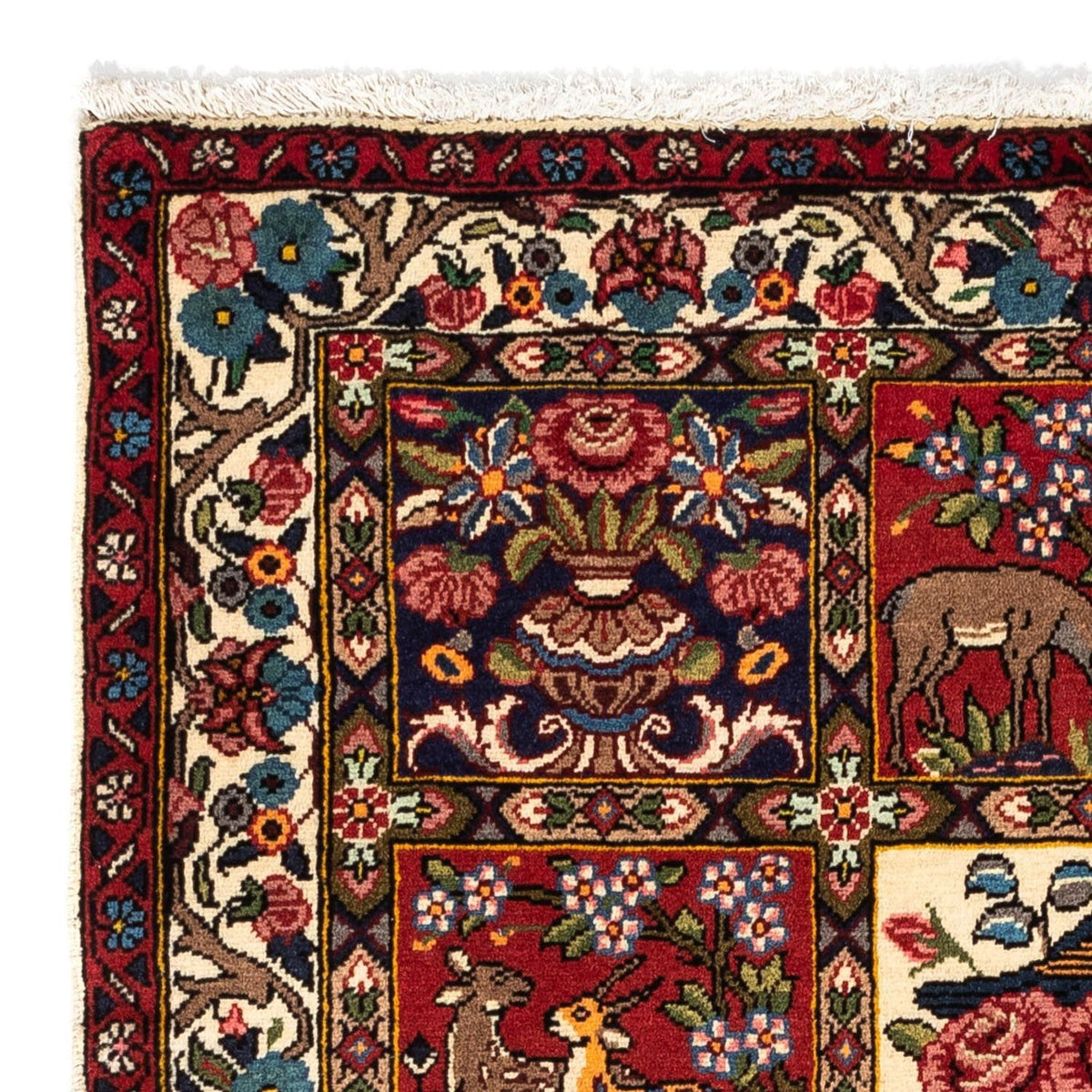 Tapis persan - Nomadic - 154 x 106 cm - rouge foncé