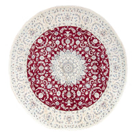 Tapis persan - Nain ronde  - 295 x 295 cm - rouge foncé
