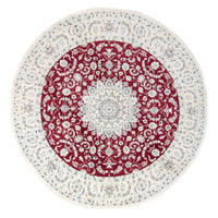 Tapis persan - Nain ronde  - 295 x 295 cm - rouge foncé