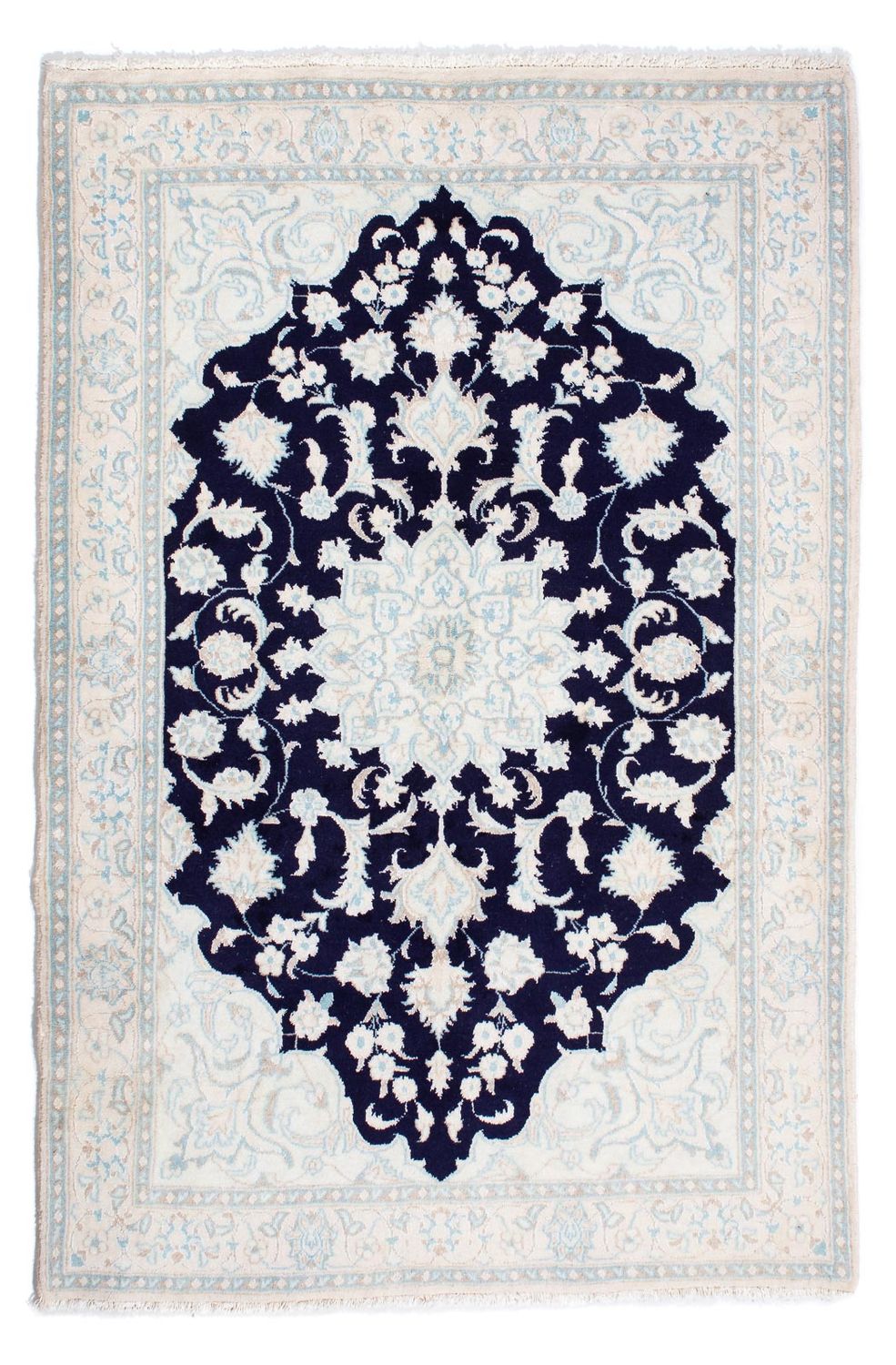 Tapis persan - Nain - Royal - 191 x 124 cm - beige
