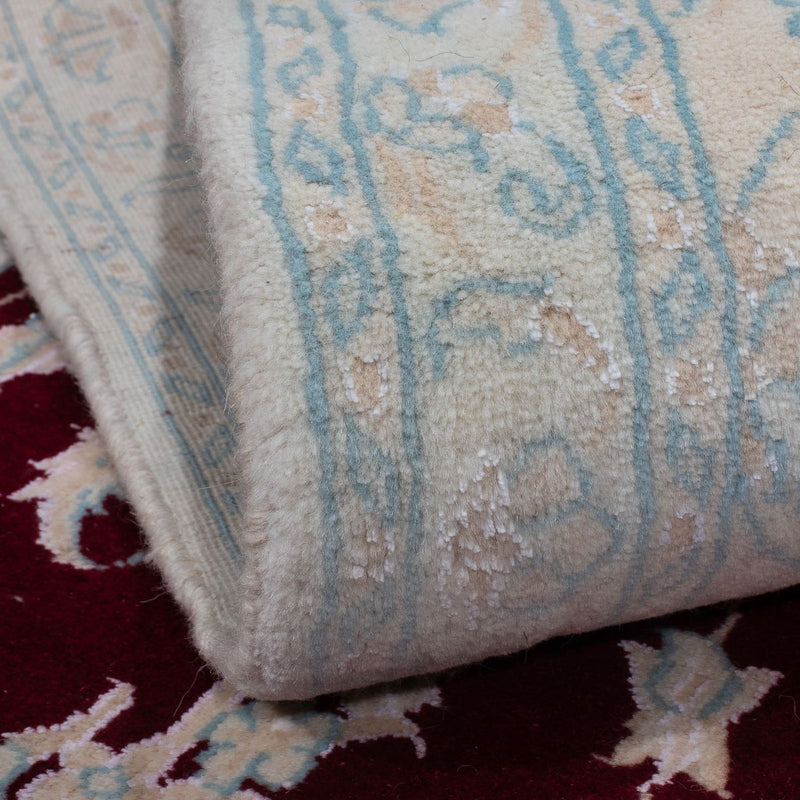 Tapis persan - Nain - Royal - 293 x 200 cm - rouge foncé