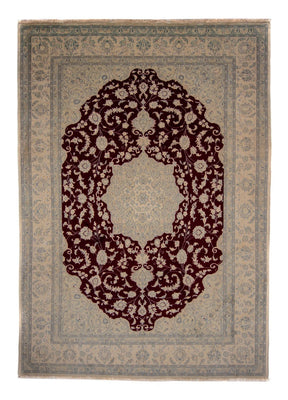 Tapis persan - Nain - 341 x 248 cm - rouge foncé
