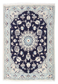 Tapis persan - Nain - Royal - 87 x 60 cm - bleu foncé