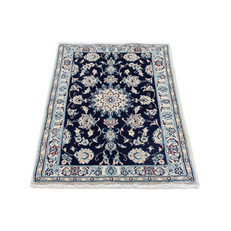 Tapis persan - Nain - Royal - 94 x 56 cm - bleu foncé