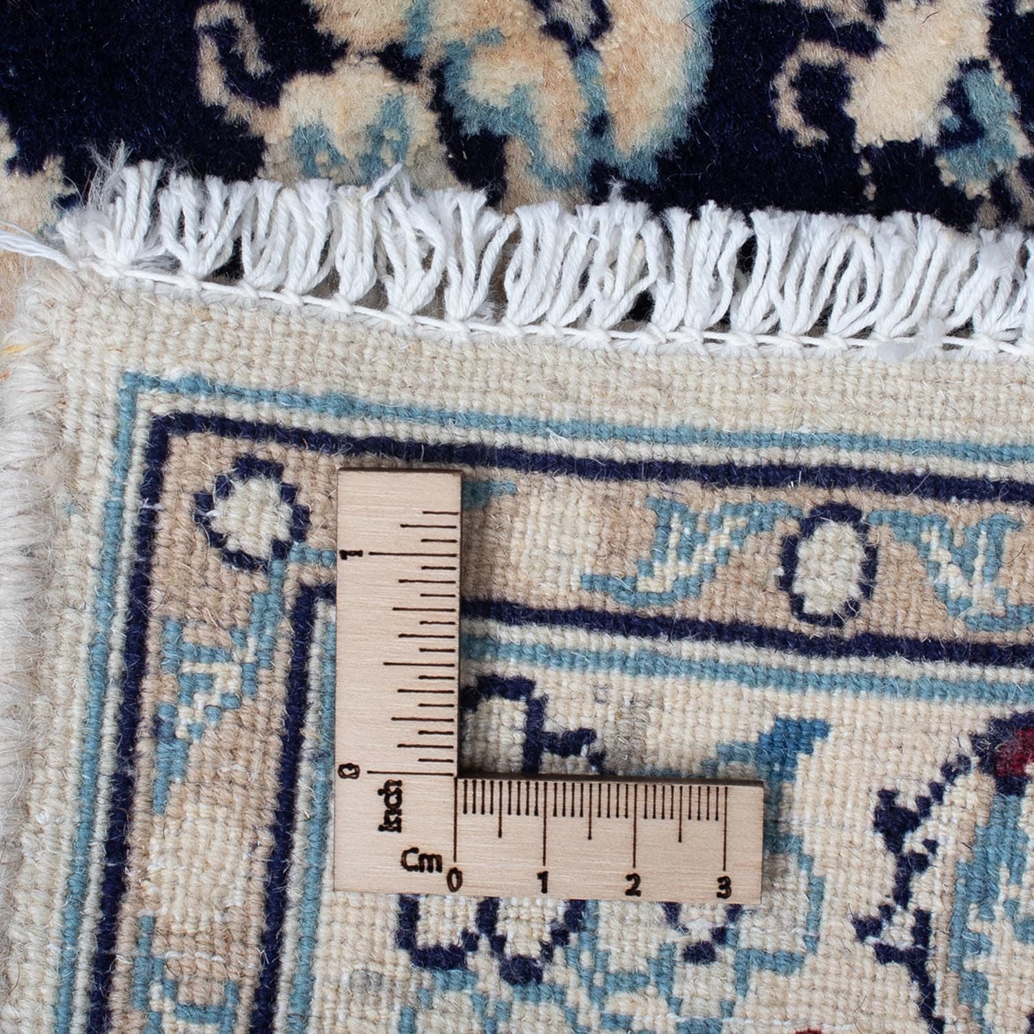 Tapis persan - Nain - Royal - 94 x 56 cm - bleu foncé