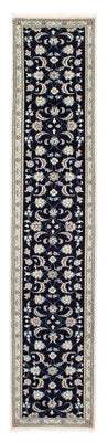 Tapis de couloir Tapis persan - Nain - 400 x 77 cm - bleu foncé