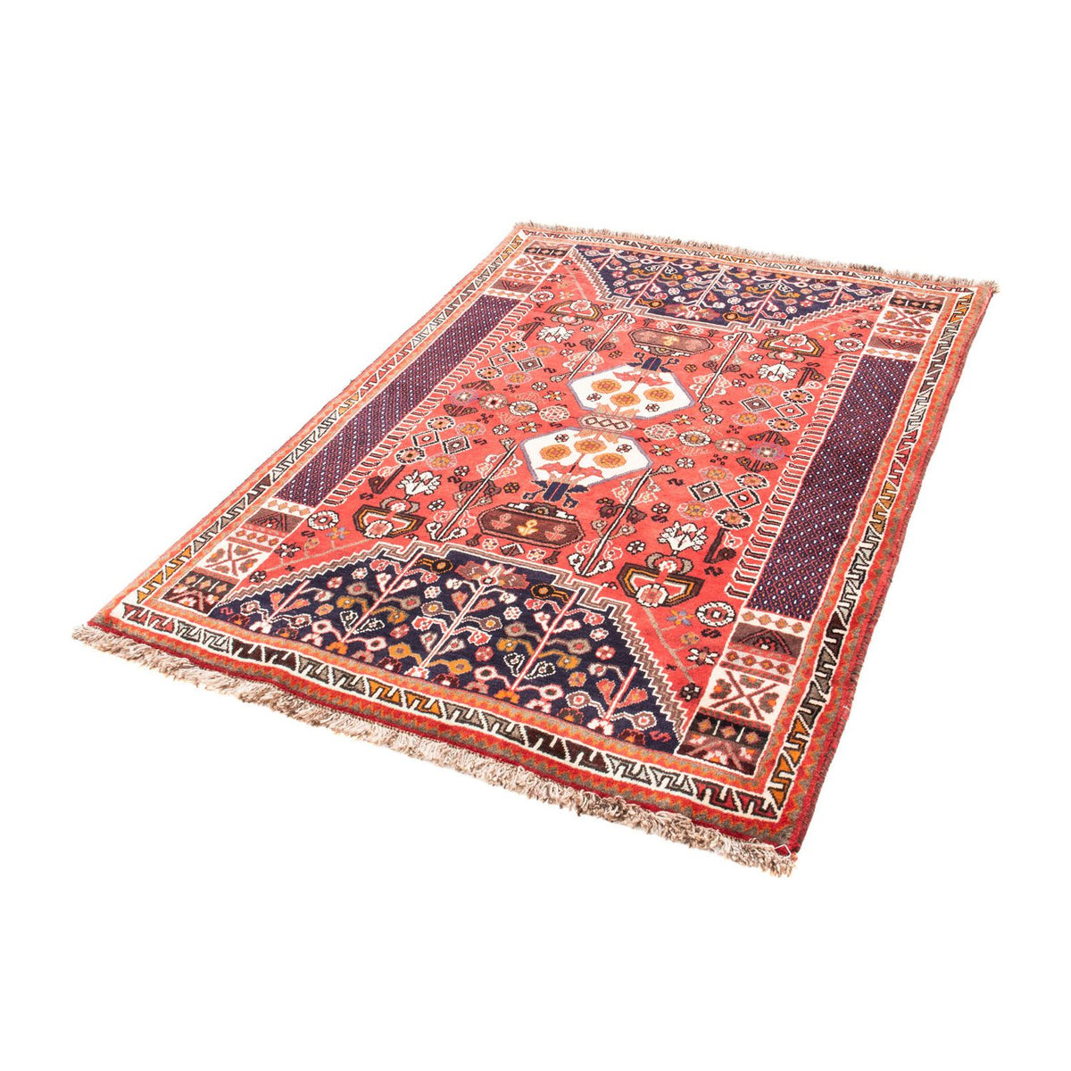 Tapis persan - Nomadic - 158 x 118 cm - rouge clair