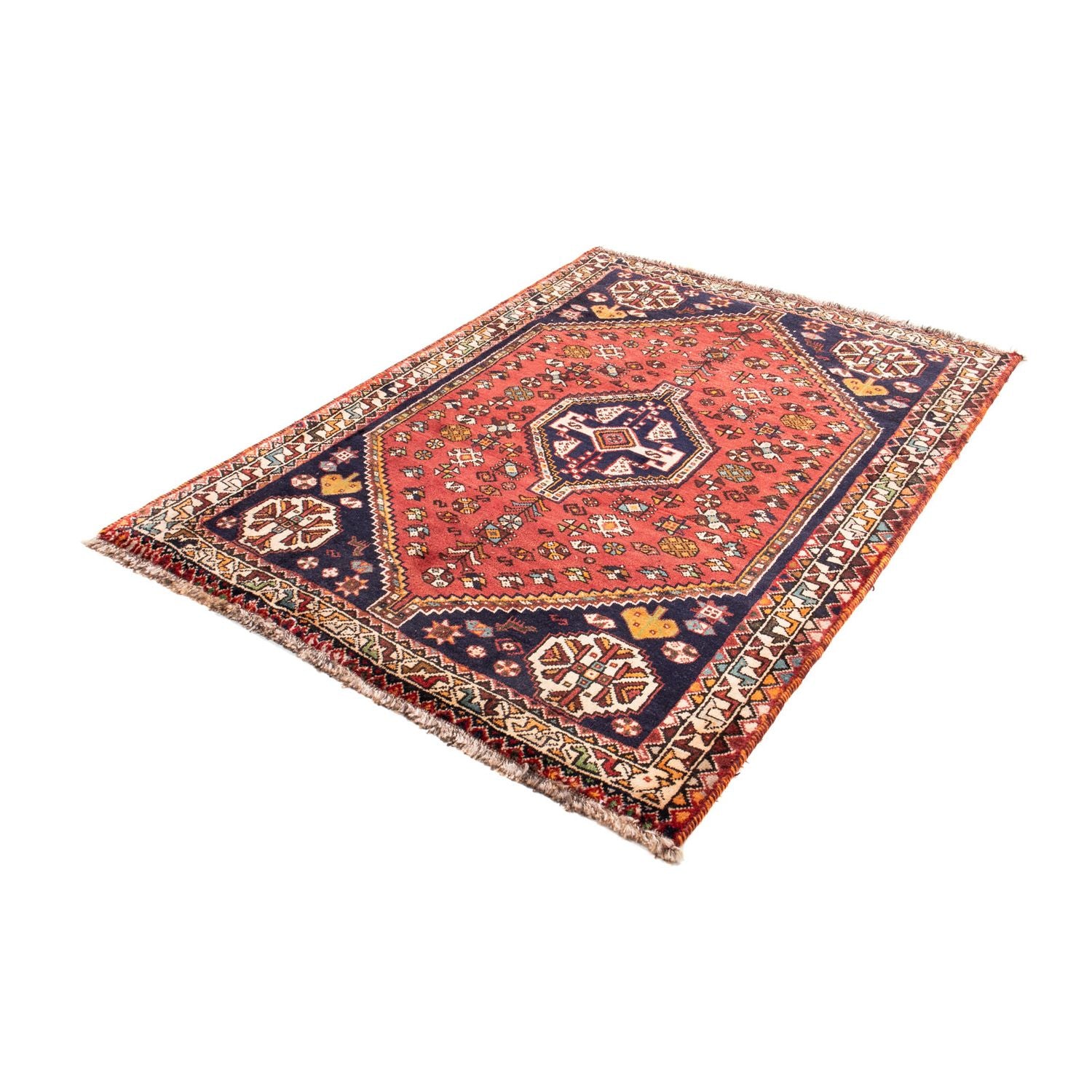Tapis persan - Nomadic - 162 x 112 cm - rouge foncé