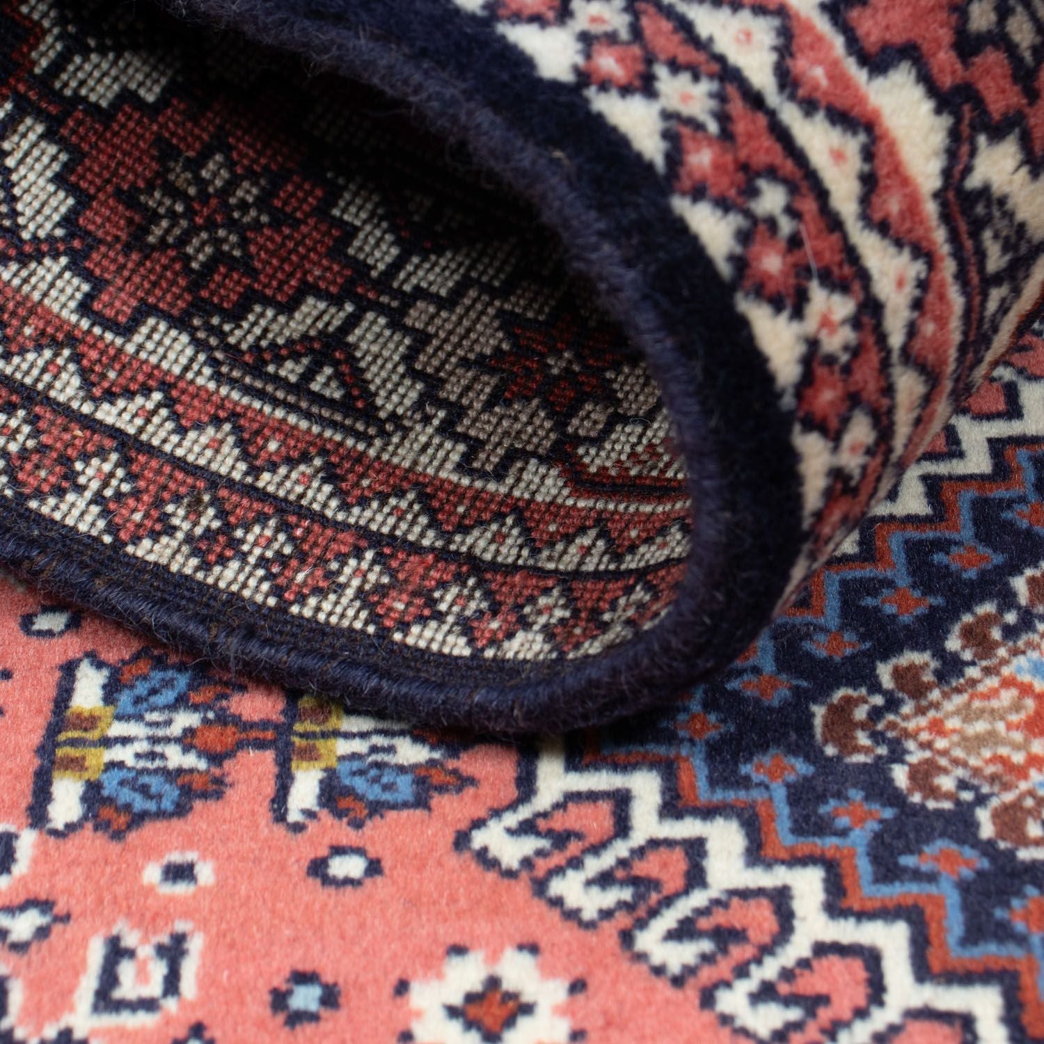 Tapis persan - Nomadic - 142 x 100 cm - bleu foncé