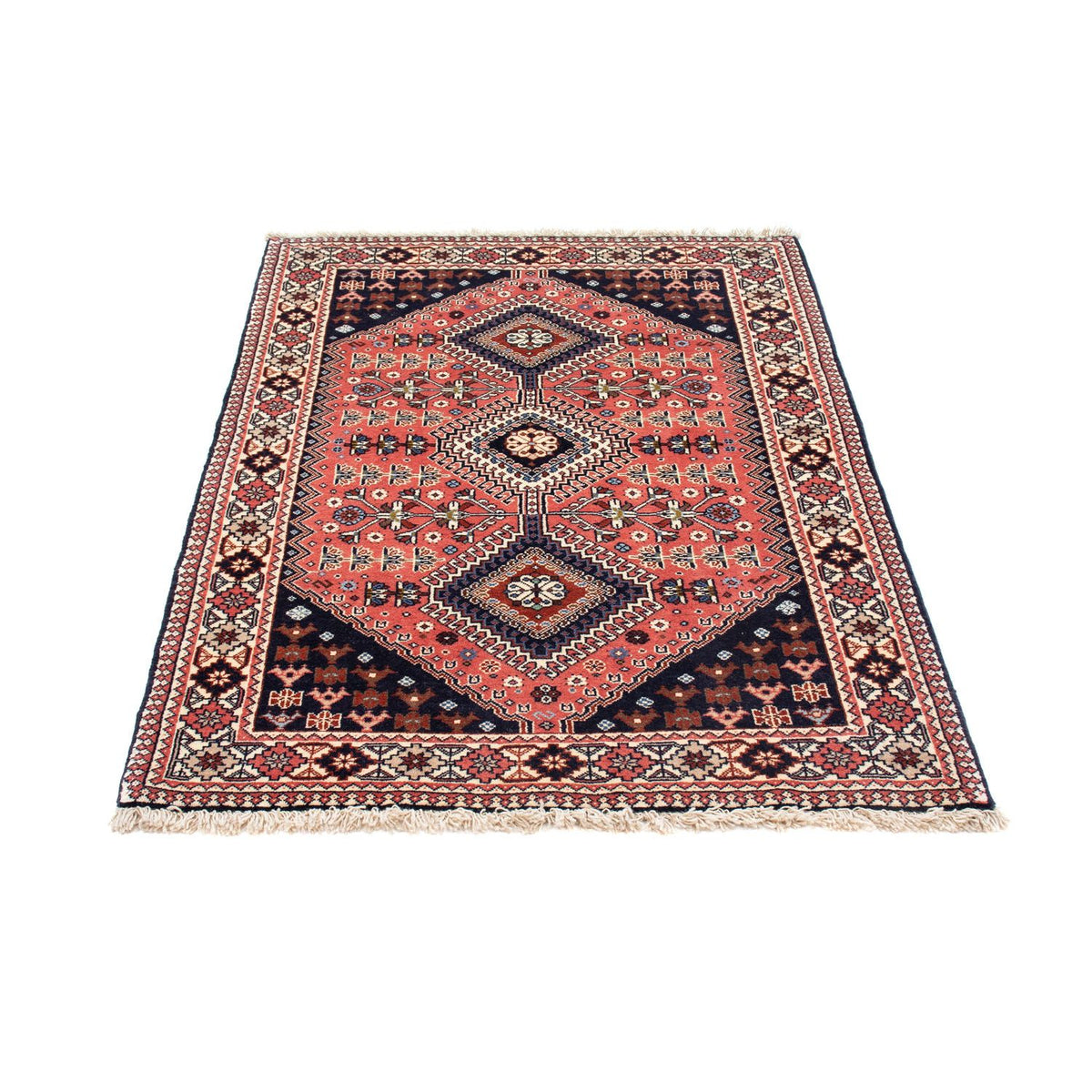 Tapis persan - Nomadic - 142 x 100 cm - bleu foncé