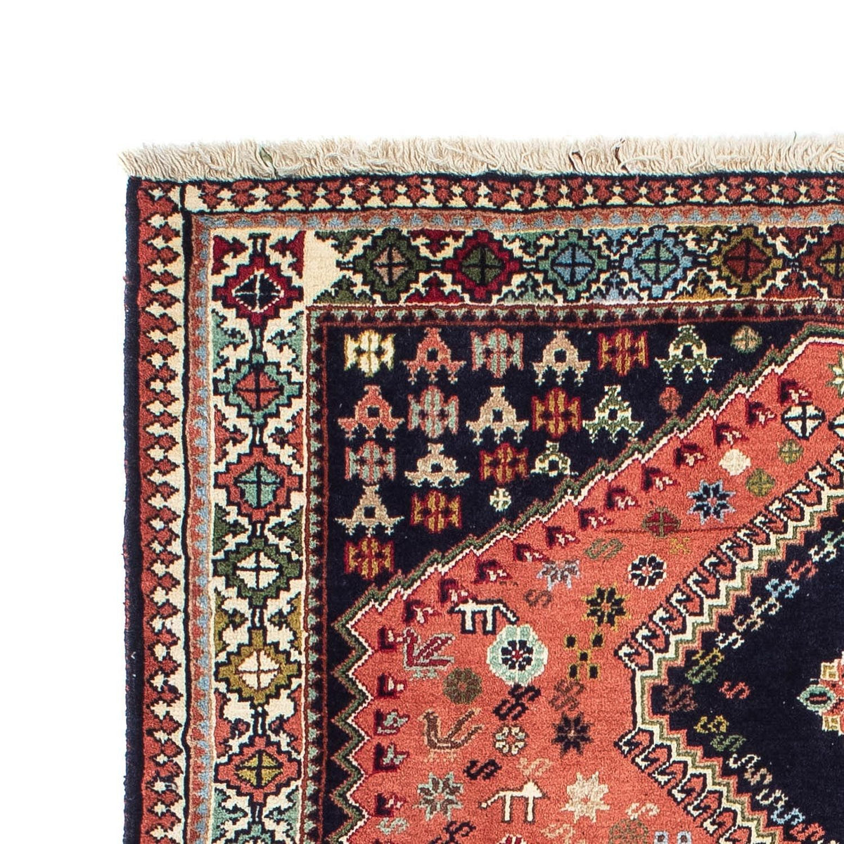 Tapis persan - Nomadic - 150 x 101 cm - bleu foncé