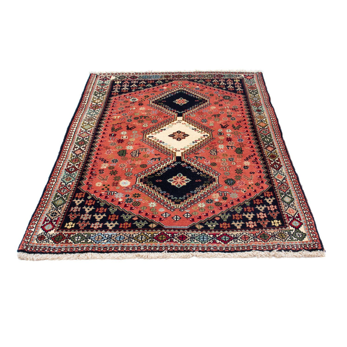 Tapis persan - Nomadic - 150 x 101 cm - bleu foncé