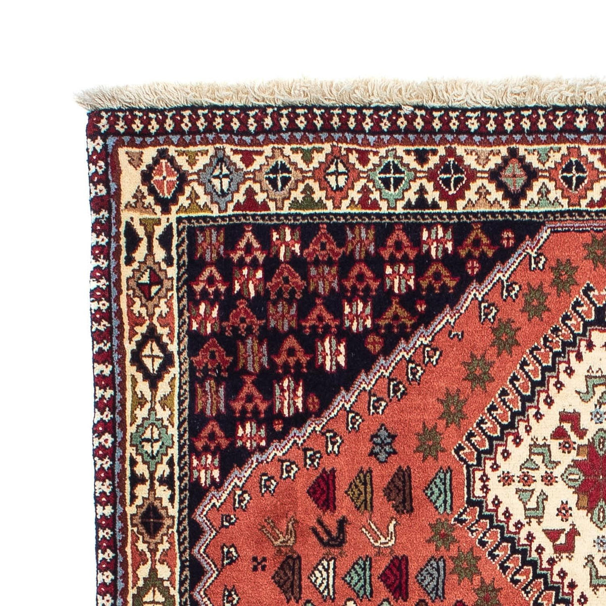 Tapis persan - Nomadic - 146 x 103 cm - bleu foncé