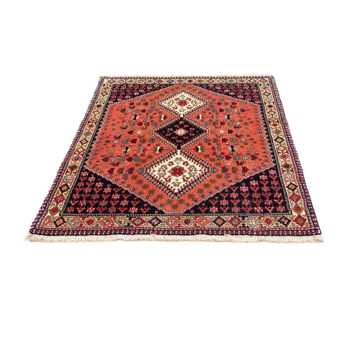 Tapis persan - Nomadic - 146 x 103 cm - bleu foncé