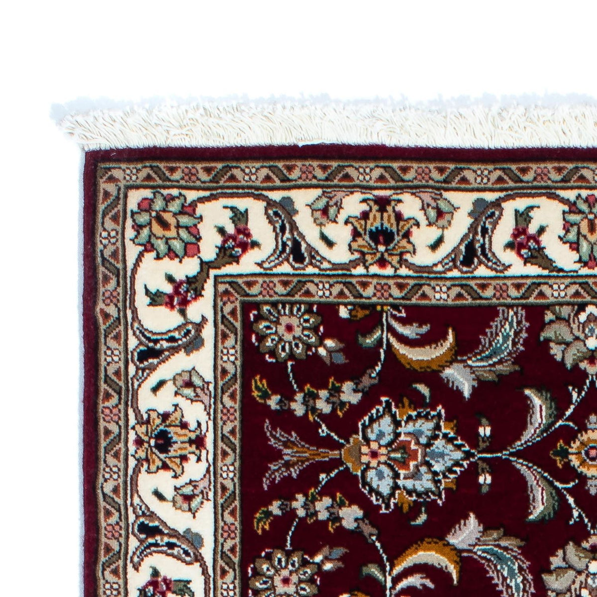 Tapis de couloir Tapis persan - Tabriz - Royal - 205 x 88 cm - rouge foncé