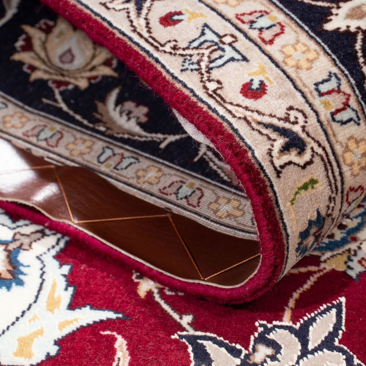 Tapis persan - Tabriz - Royal - 195 x 153 cm - rouge foncé