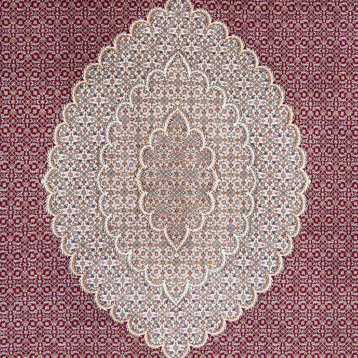 Tapis persan - Tabriz - 303 x 204 cm - rouge foncé