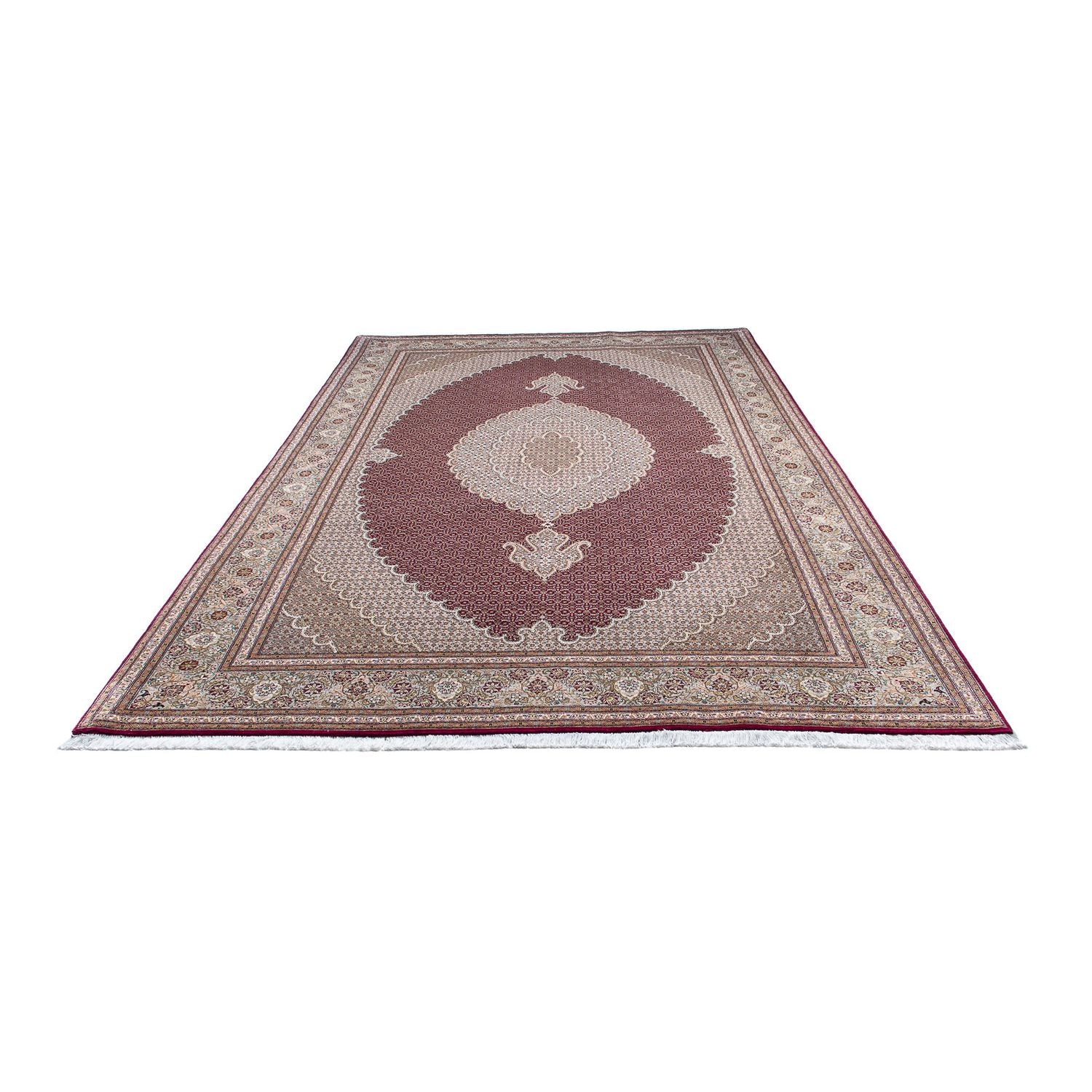 Tapis persan - Tabriz - 303 x 204 cm - rouge foncé