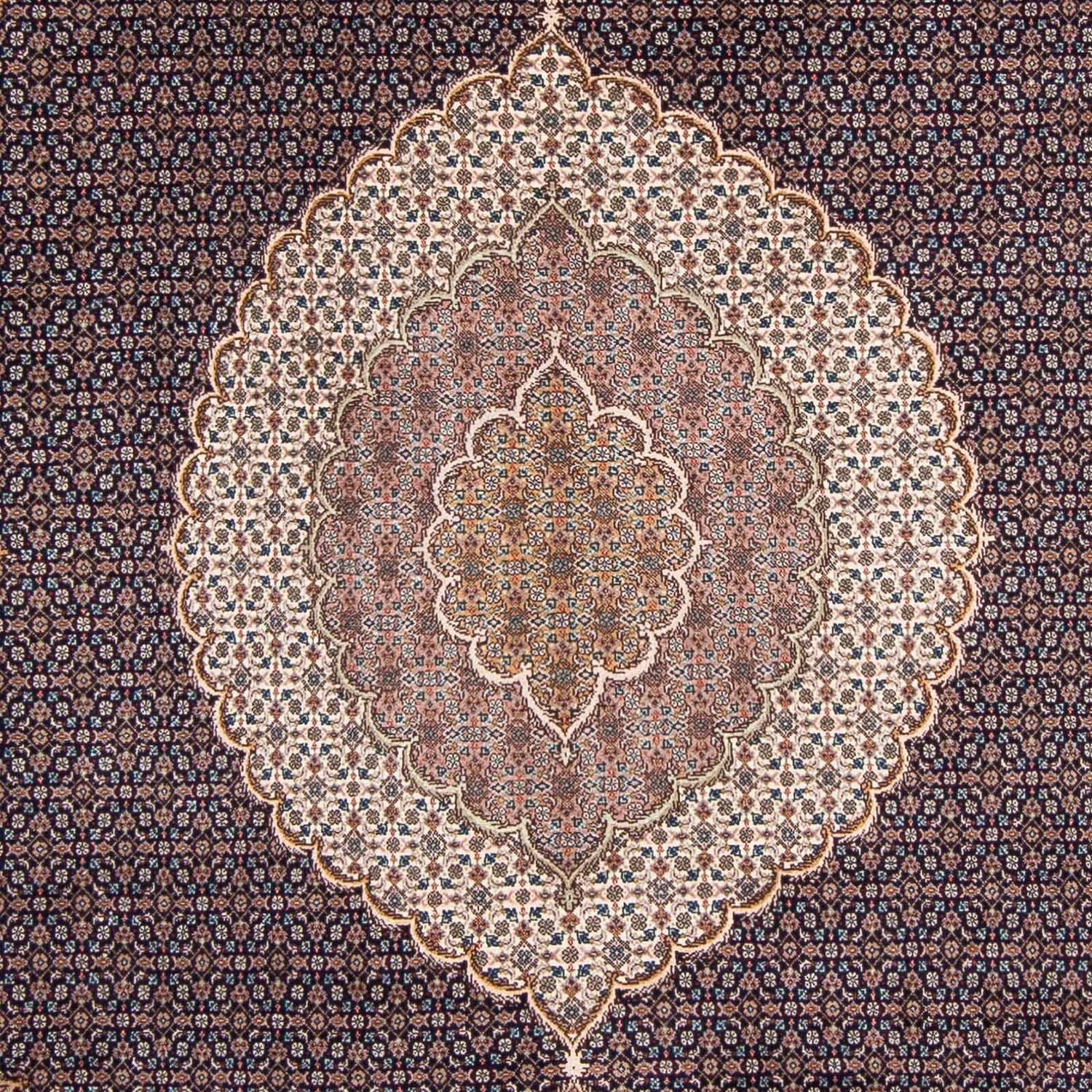 Tapis persan - Tabriz - 295 x 203 cm - bleu foncé