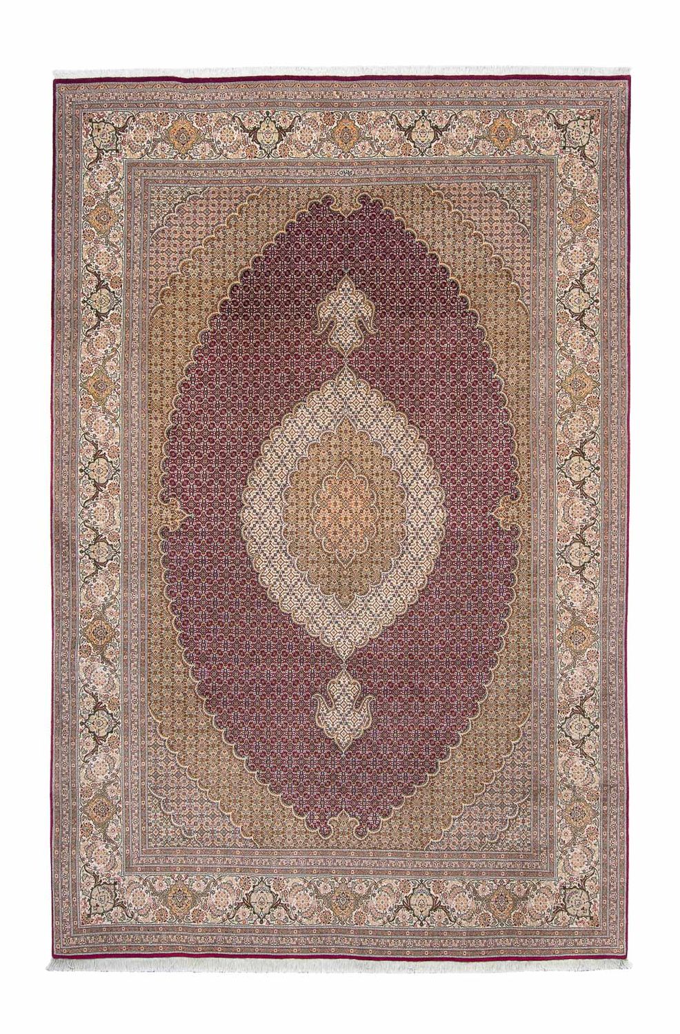 Tapis persan - Tabriz - 308 x 204 cm - rouge foncé