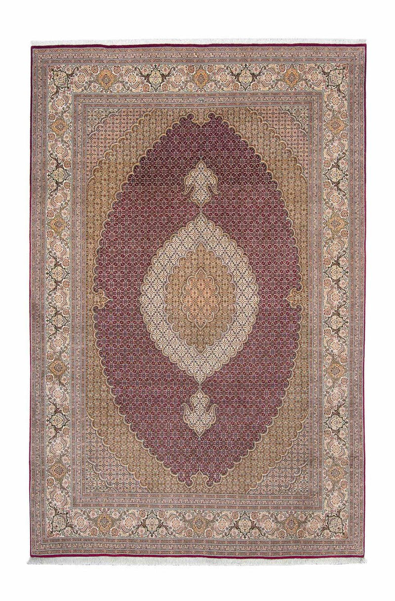 Tapis persan - Tabriz - 308 x 204 cm - rouge foncé
